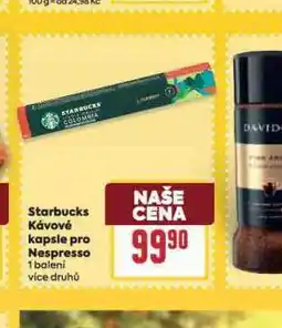 Billa Starbucks kávové kapsle pro nespresso nabídka