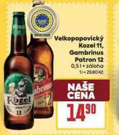 Billa Pivo velkopopovický kozel 11 nabídka