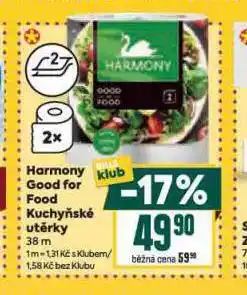 Billa Harmony kuchyňské utěrky nabídka