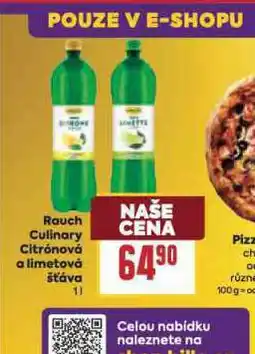 Billa Rauch culinary citronová a limetková šťáva nabídka
