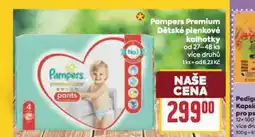 Billa Pampers dětské plenky nabídka