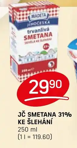 Flop MADETA Jč smetana 31% ke šlehání nabídka