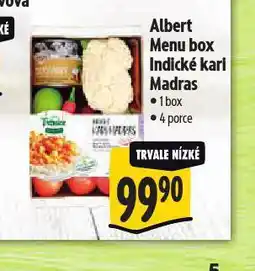 Albert Menu box indické kari madras nabídka