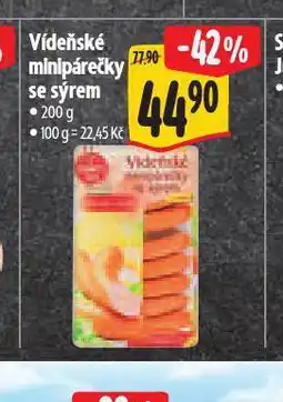Albert Vídeňské minipárečky se sýrem nabídka
