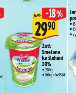 Albert Zott smetana ke šlehání 30% nabídka
