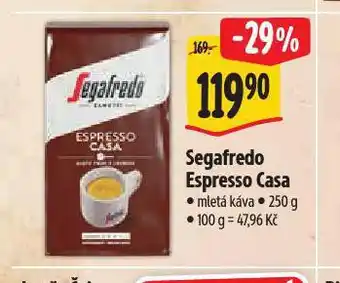 Albert Segafredo espresso casa nabídka