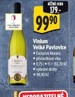 Albert Vinium velké pavlovice nabídka