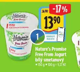 Albert Free from jogurt bílý smetanový nabídka