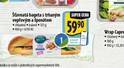 Albert Šťavnatá bageta s trhaným vepřovým s špenátem nabídka