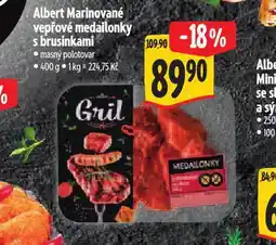 Albert Marinované vepřové medailonky s brusinkami nabídka