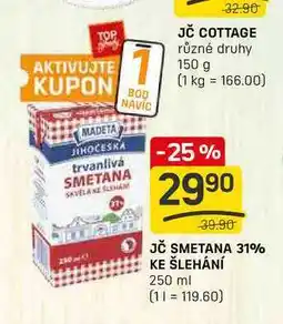 Flop Jč SMETANA 31% KE ŠLEHÁNÍ 250 ml nabídka