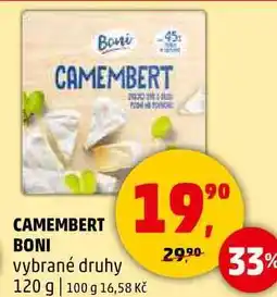 Penny Market CAMEMBERT BONI vybrané druhy, 120 g nabídka
