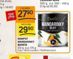 Flop KOMPOT MANDARINKY BASSTA 312 g, p.p. 175 g nabídka