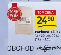 Flop PAPÍROVÉ TÁCKY 13 x 20 cm, 20 ks nabídka