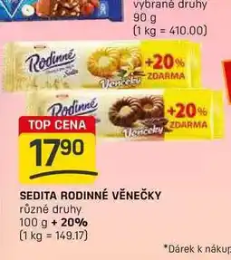 Flop SEDITA RODINNÉ VĚNEČKY různé druhy 100 g nabídka