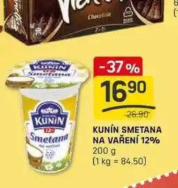 Flop KUNIN SMETANA Smetana NA VAŘENÍ 12% 200 g nabídka