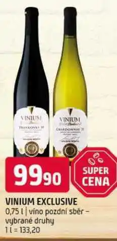 Terno Vinium exclusive 0,751 víno pozdní sběr vybrané druhy nabídka