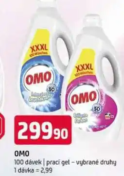 Terno OMO 100 dávek prací gel vybrané druhy nabídka