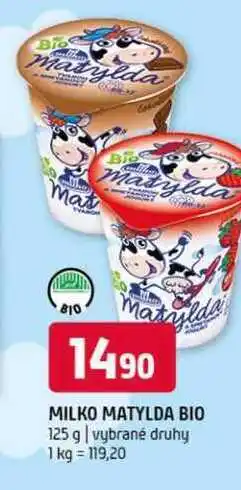 Terno Milko Matylda Bio tvaroh s jogurtem 125g, vybrané druhy nabídka