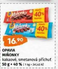 Terno Opavia Miňonky 50g+40% vybrané druhy nabídka