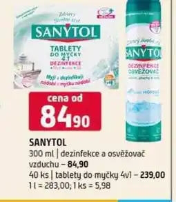 Terno Sanytol vybrané druhy 500ml nabídka