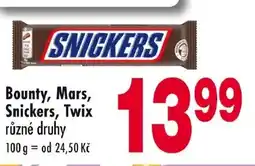 Qanto Bounty, Mars, Snickers, Twix nabídka