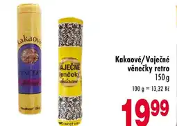 Qanto Kakaové/Vaječné věnečky retro nabídka