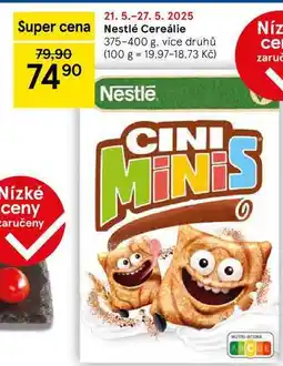 Tesco Nestlé Cereálie, 375-400 g, více druhů nabídka