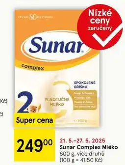 Tesco Sunar Complex Mléko, 600 g, více druhů nabídka