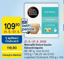 Tesco Nescafé Dolce Gusto Kávové kapsle, 88-187 g nabídka