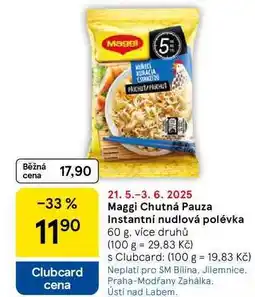 Tesco Maggi Chutná Pauza Instantní nudlová polévka, 60 g nabídka