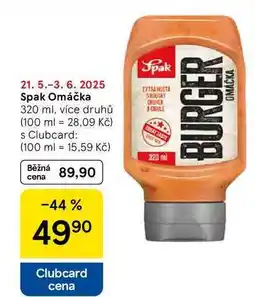 Tesco Spak Omáčka, 320 ml, více druhů nabídka