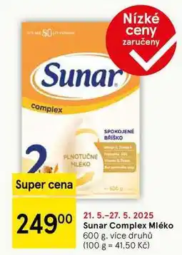 Tesco Sunar Complex Mléko, 600 g, více druhů nabídka