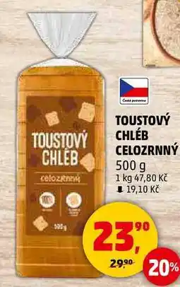 Penny Market TOUSTOVÝ CHLÉB CELOZRNNÝ, 500 g nabídka