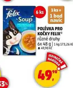 Penny Market POLÉVKA PRO KOČKY FELIX různé druhy, 6x 48 g nabídka