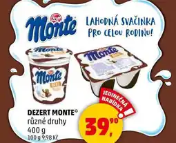 Penny Market DEZERT MONTE různé druhy, 400 g nabídka