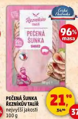 Penny Market PEČENÁ ŠUNKA ŘEZNÍKŮV TALÍŘ nejvyšší jakosti, 100 g nabídka