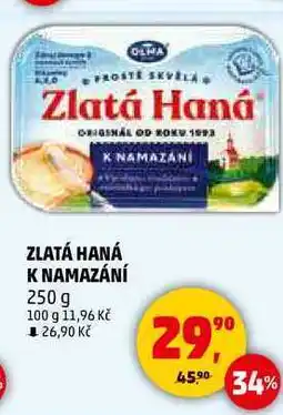 Penny Market OLMA ZLATÁ HANÁ K NAMAZÁNÍ, 250 g nabídka