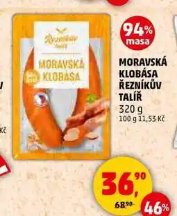 Penny Market MORAVSKÁ KLOBÁSA ŘEZNÍKŮV TALÍŘ, 320 g nabídka