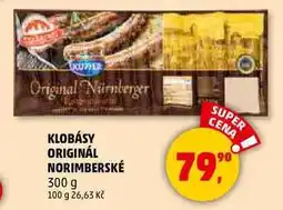 Penny Market KLOBÁSY ORIGINÁL NORIMBERSKÉ, 300 g nabídka