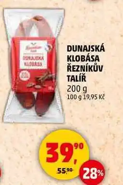 Penny Market DUNAJSKÁ KLOBÁSA ŘEZNÍKŮV TALÍŘ, 200 g nabídka
