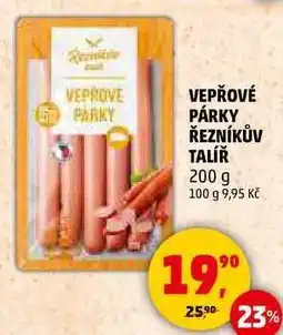 Penny Market VEPŘOVÉ PÁRKY ŘEZNÍKŮV TALÍŘ, 200 g nabídka
