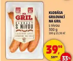 Penny Market KLOBÁSA GRILOVACÍ NA GRIL s nivou, 300 g nabídka