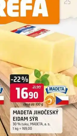 Trefa MADETA JIHOČESKÝ EIDAM SÝR 30% tuku, 100g nabídka