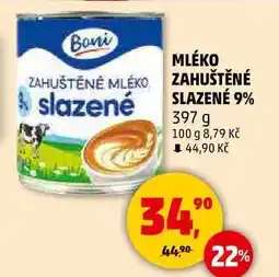 Penny Market MLÉKO ZAHUŠTĚNÉ SLAZENÉ 9%, 397 g nabídka