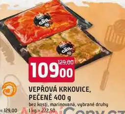 Trefa VEPŘOVÁ KRKOVICE, PEČENĚ 400 g bez kosti, marinovaná, vybrané druhy nabídka
