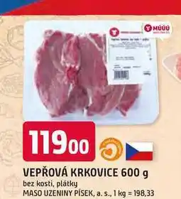 Trefa VEPŘOVÁ KRKOVICE 600 g bez kosti, plátky nabídka