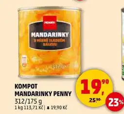 Penny Market KOMPOT MANDARINKY PENNY, 312/175 g nabídka