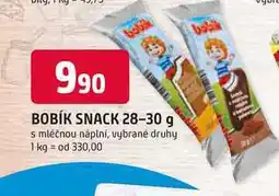 Trefa BOBÍK SNACK 28-30 g s mléčnou náplní nabídka
