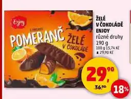 Penny Market ŽELÉ V ČOKOLÁDĚ ENJOY různé druhy, 190 g nabídka
